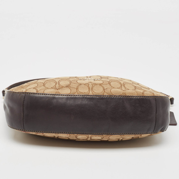COACH Beige/Brown Signature Canvas and Leather Chelsea Hobo - Picture 8 of 8